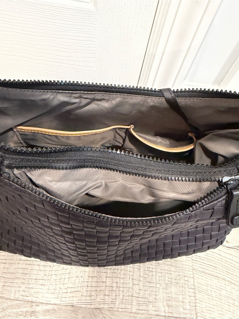 MZ Wallace Black Woven Shoulder Bag - Picture 9 of 11